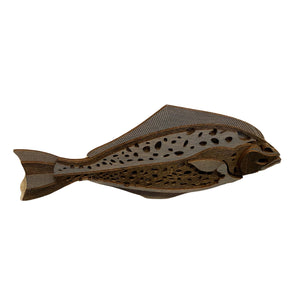 Laser-cut Wood Pacific Halibut - S24