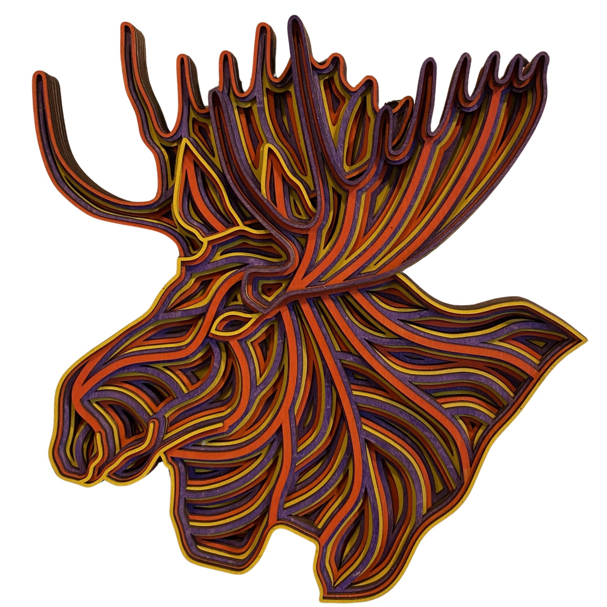 Laser-cut Wood Moose