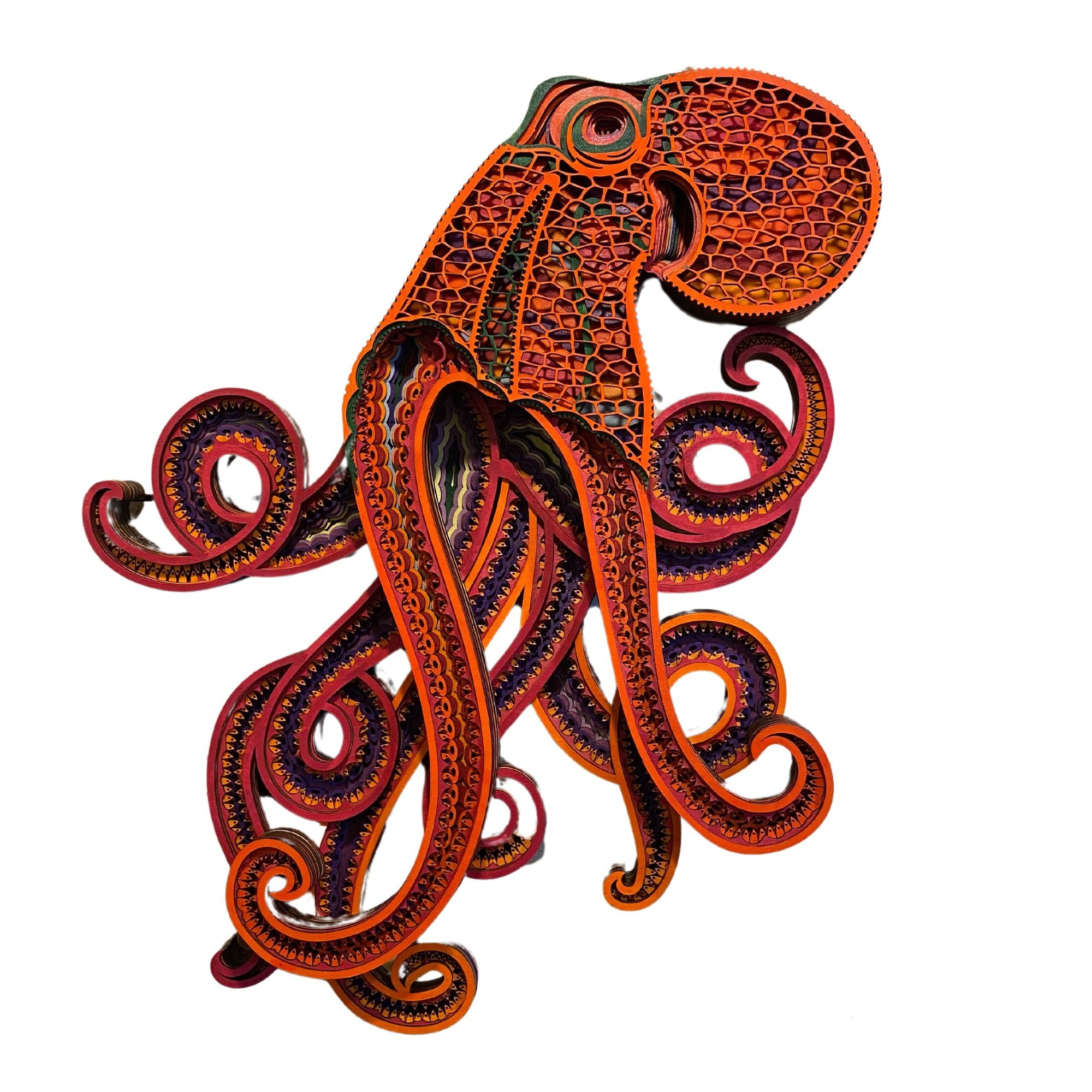 Laser-cut Wood Octopus