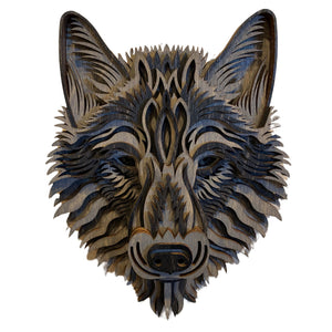 Laser-cut Wood Alaskan Wolf