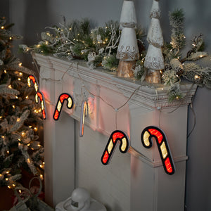 Candy Cane Garland Infinity Light