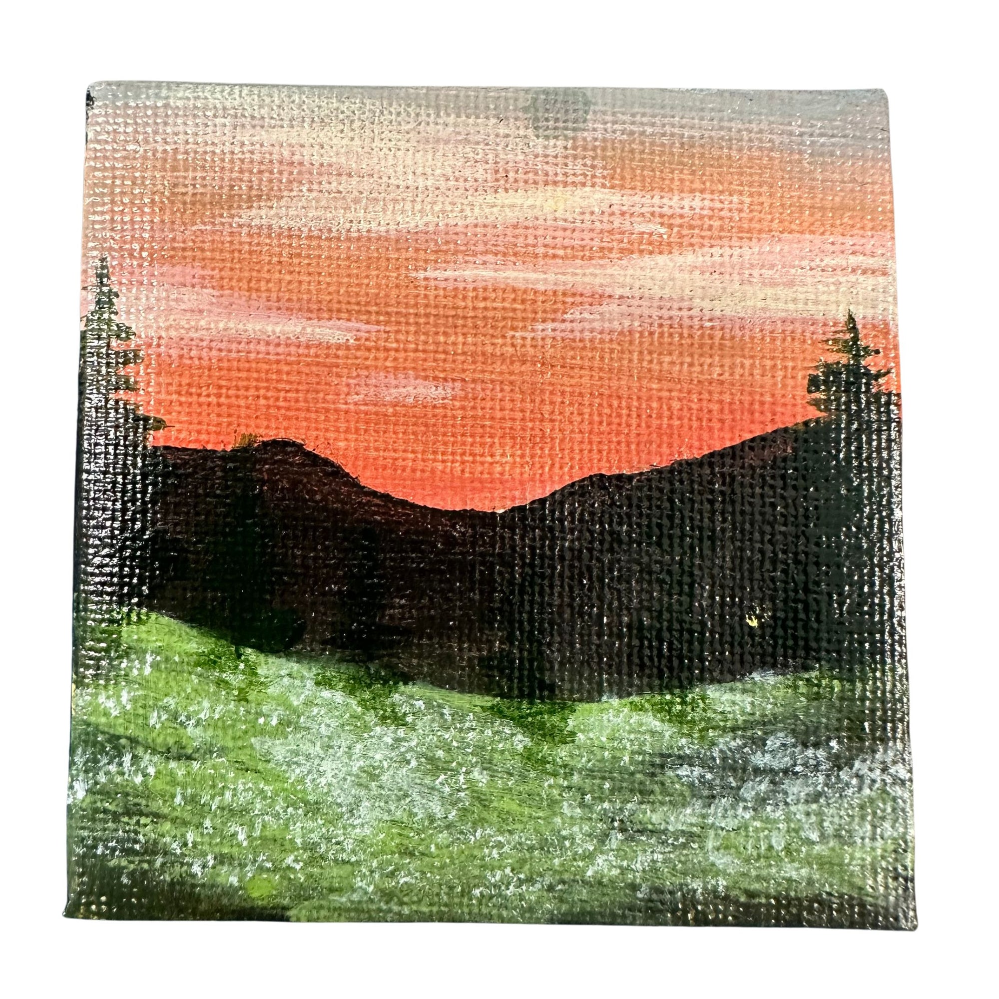 Mountain Meadow Sunset Original Canvas Print