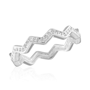 Zig-Zag Infinity Stack Ring