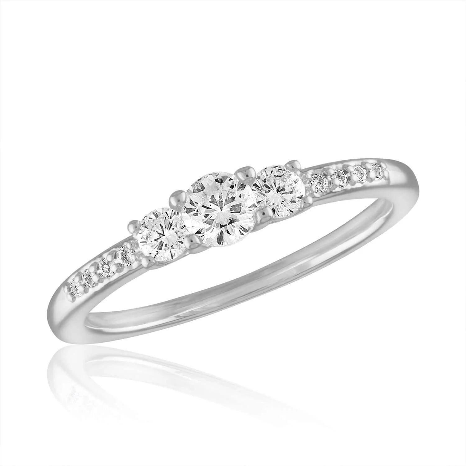 Cubic Zirconia Stack Ring