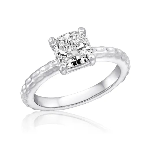 Large Cubic Zirconia Square Stack Ring