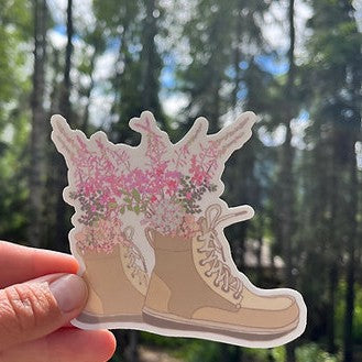 Boots and Wildflowers Sticker