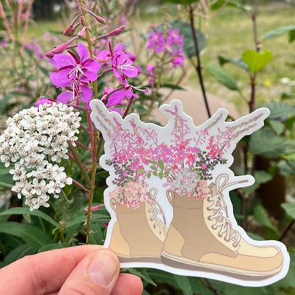 Boots and Wildflowers Sticker