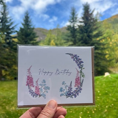 Floral Happy Birthday Card