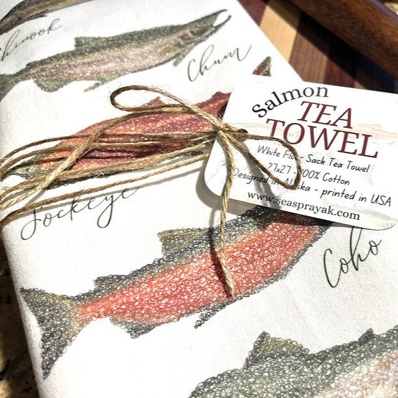 Salmon Fish Chart Kitchen Towel