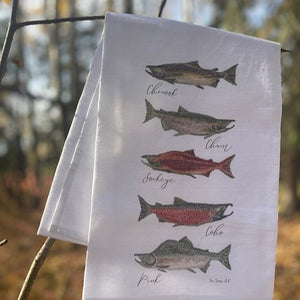 Salmon Fish Chart Kitchen Towel