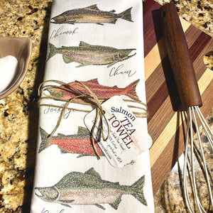 Salmon Fish Chart Kitchen Towel