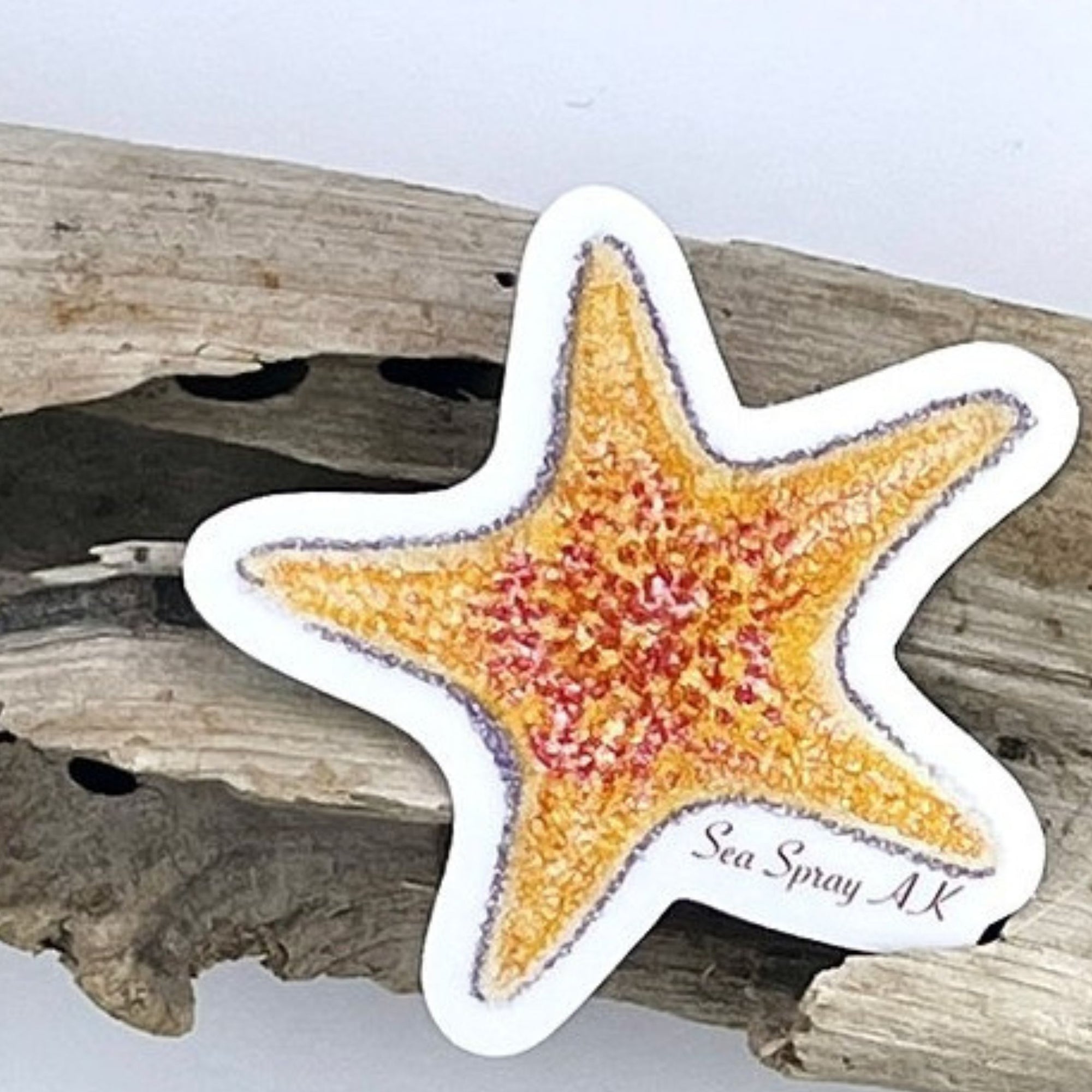 Yellow Bat Star Sticker