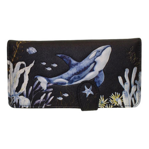 Orca and Friends Black Wallet - Large