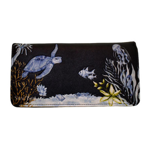 Orca and Friends Black Wallet - Large