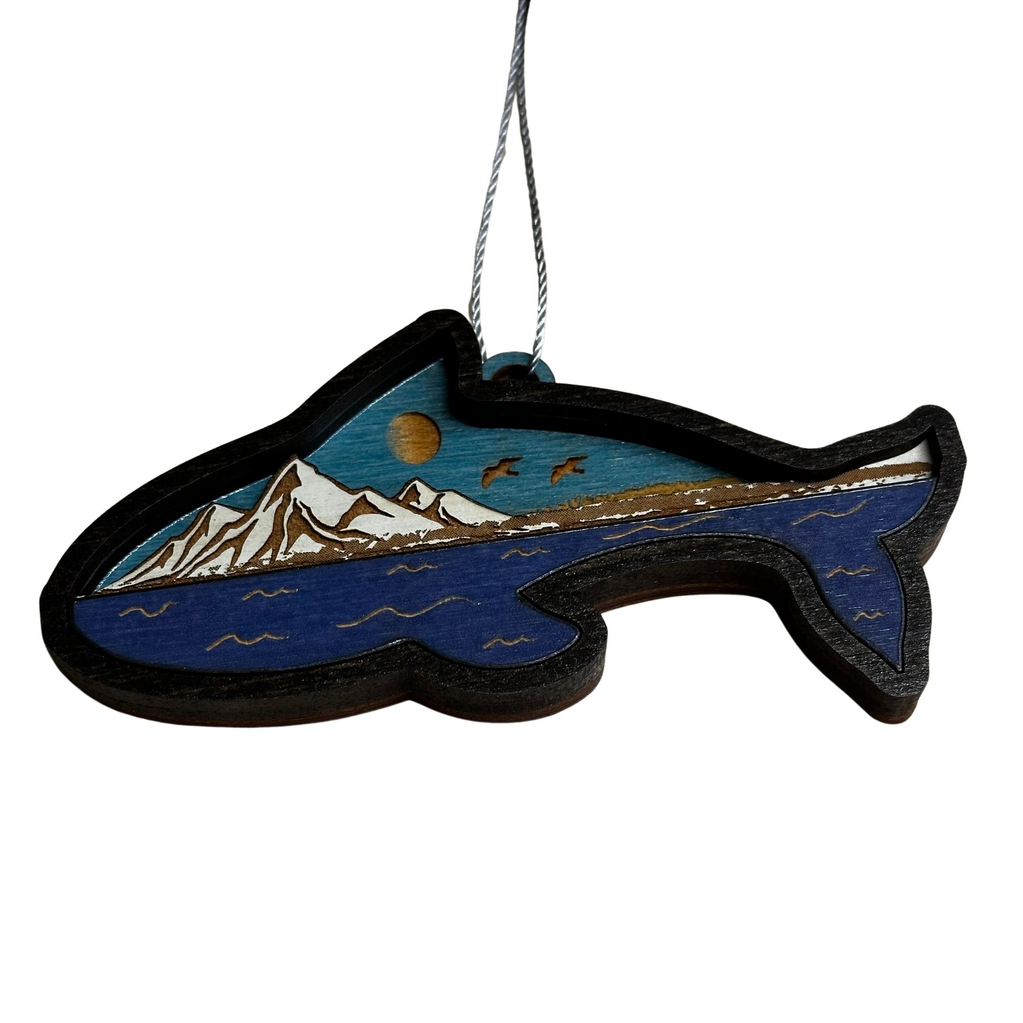 Orca Whale Silhouette Ornament