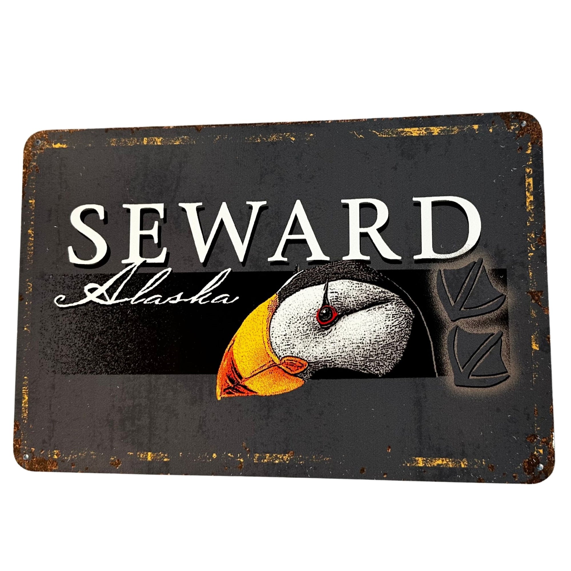 Puffin Blade Tin Sign