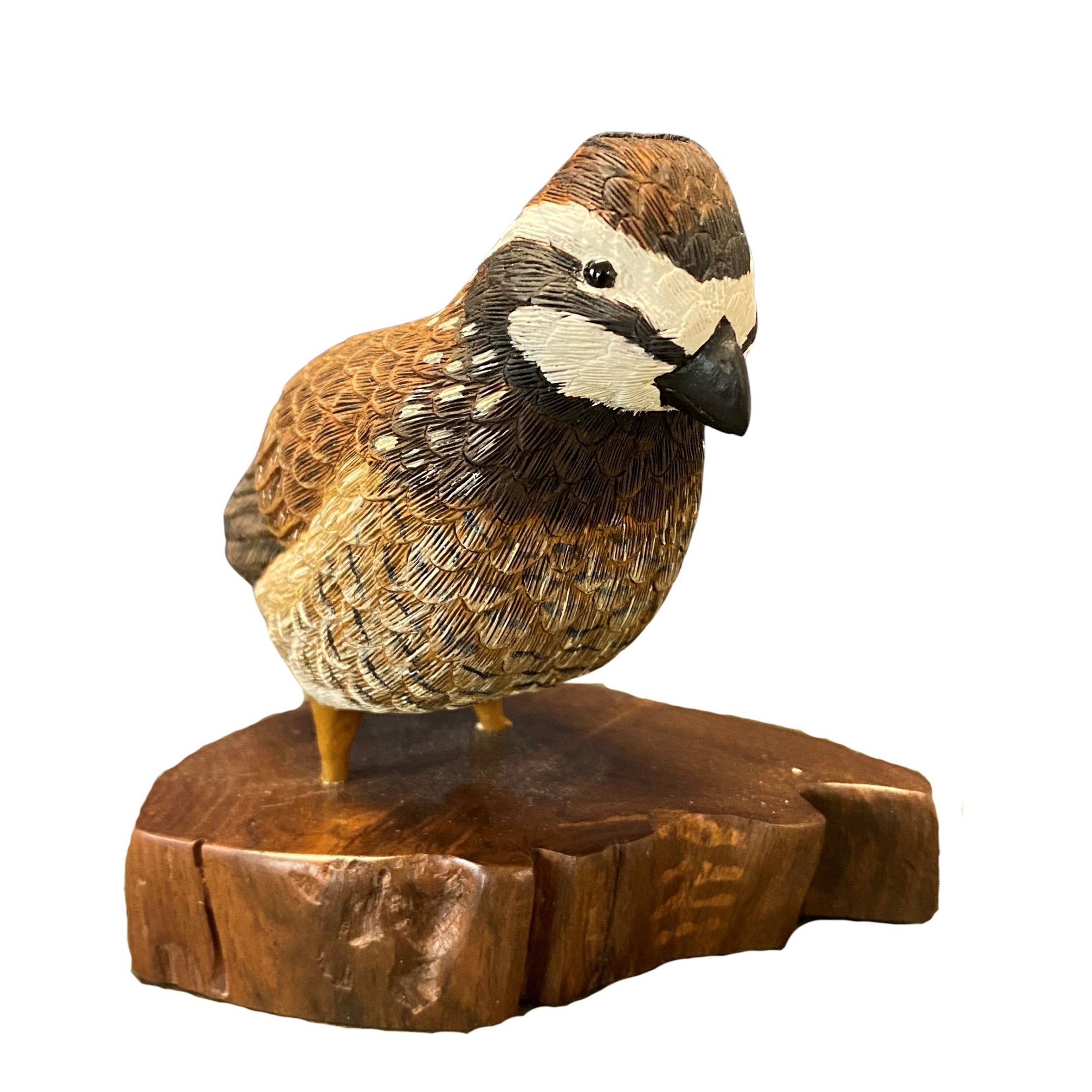 Bob White Quail Wood Carving