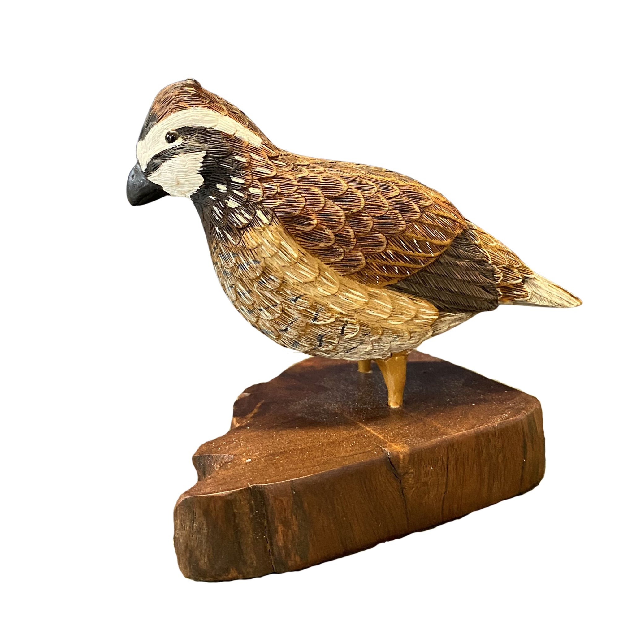 Bob White Quail Wood Carving