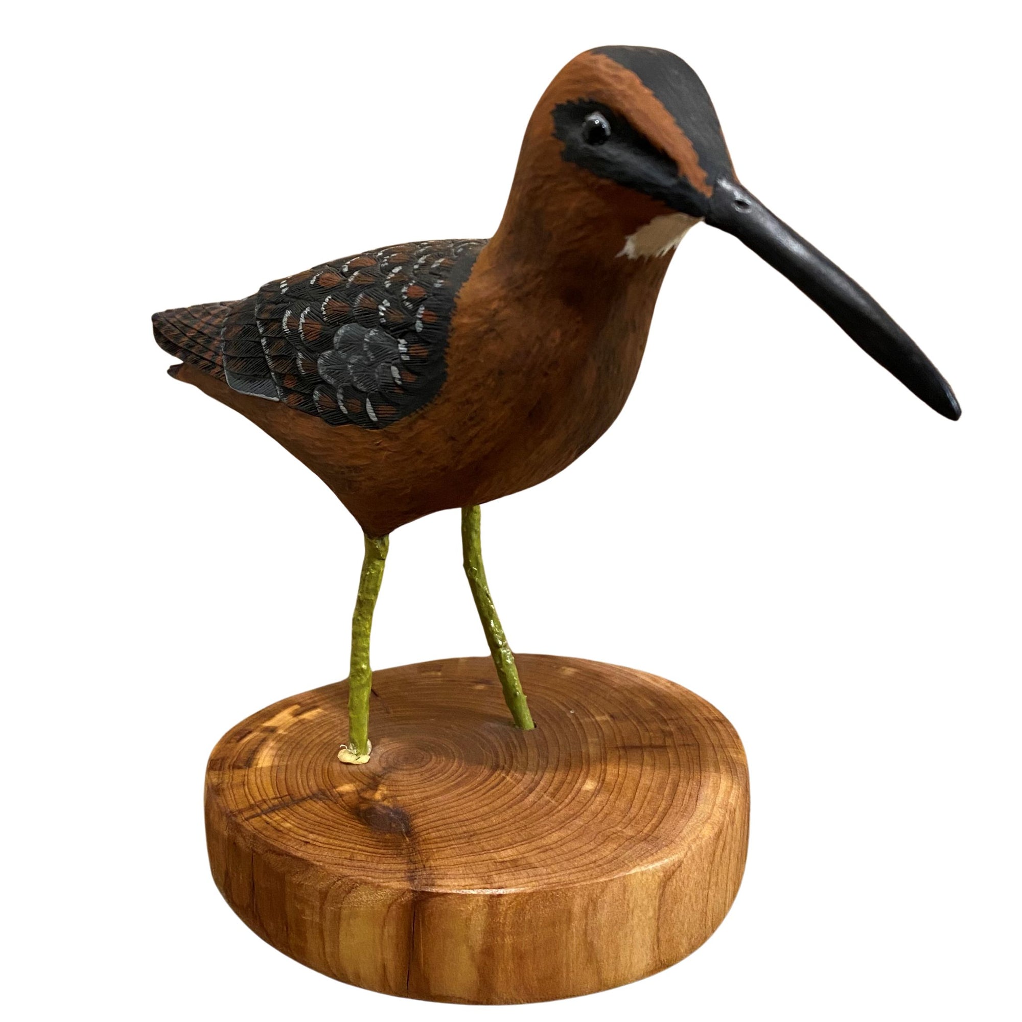 Long-Billed Dowitcher Wood Carving