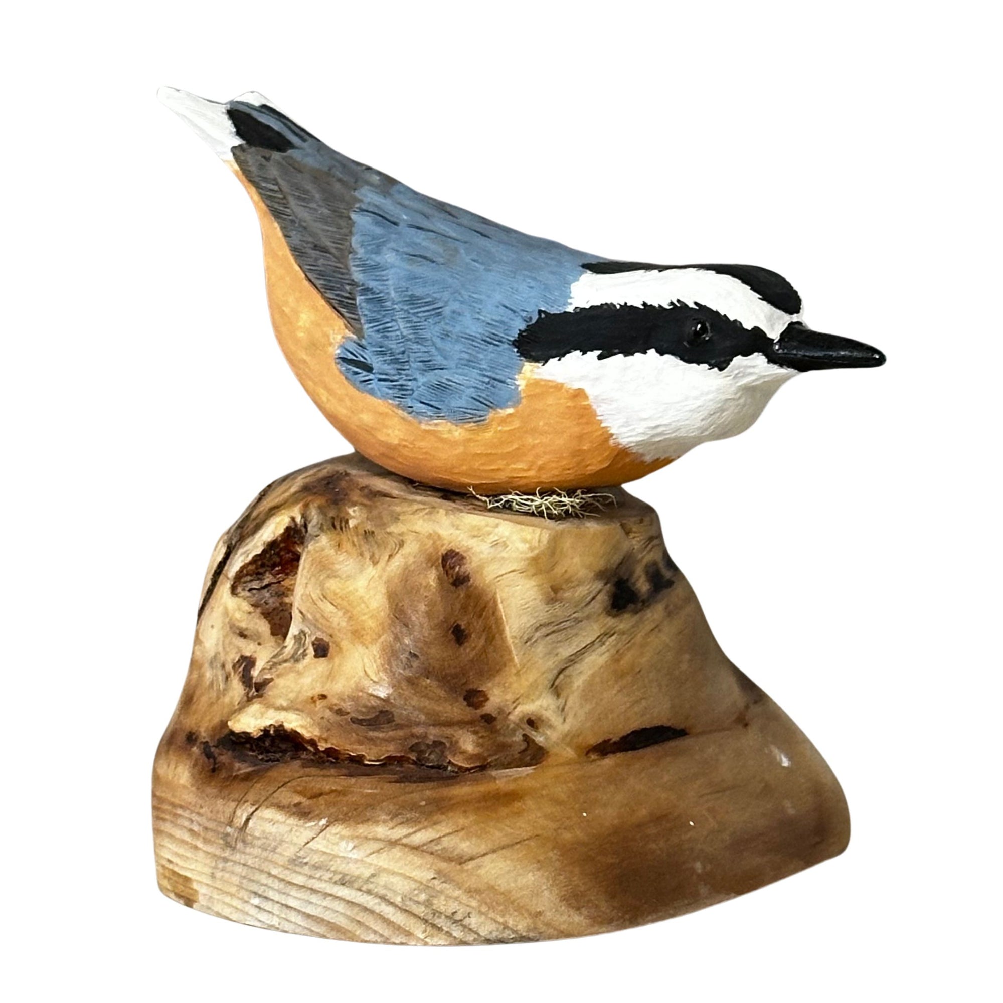 Red Breasted Nuthatch Wood Carved