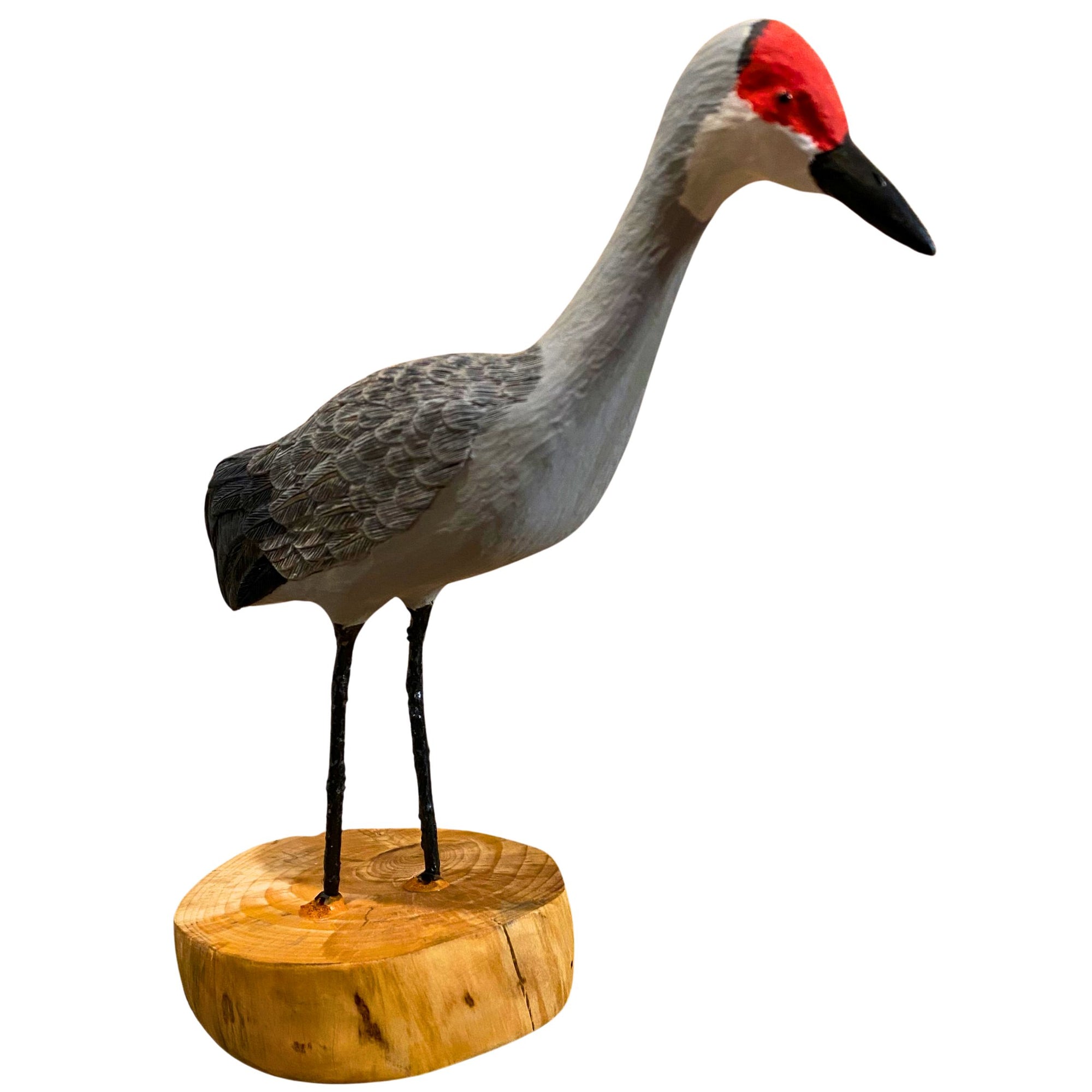 Sandhill Crane Wood Carving