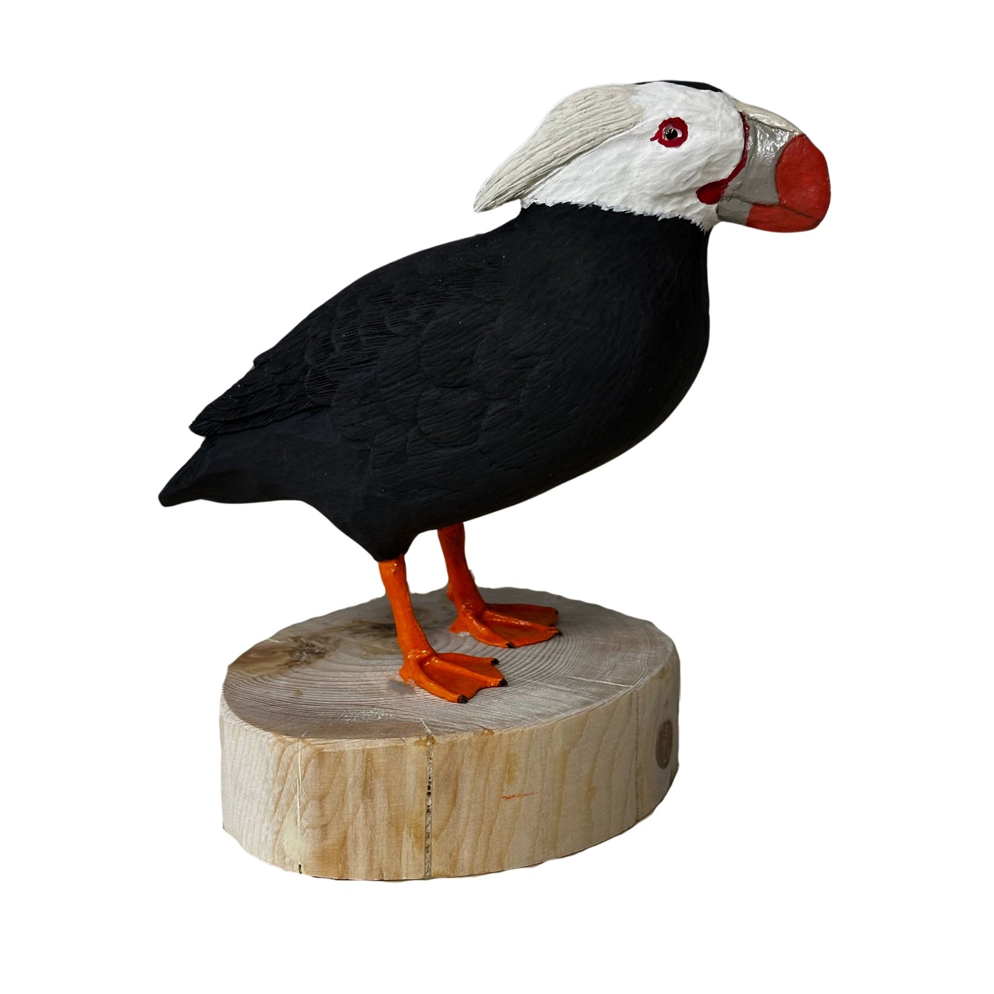 Tufted Puffin Wood Carving