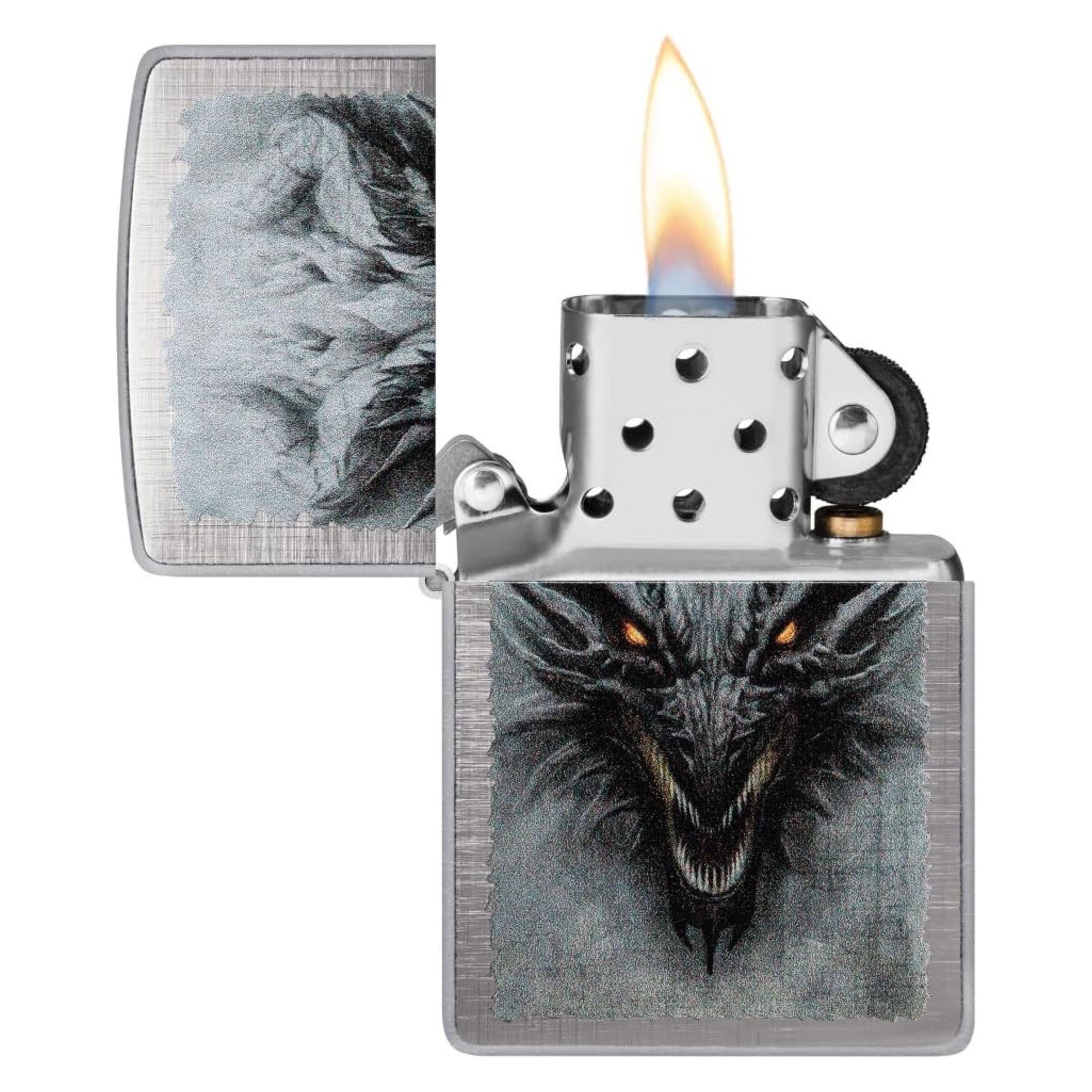 Dragon Design Linen Weave Lighter