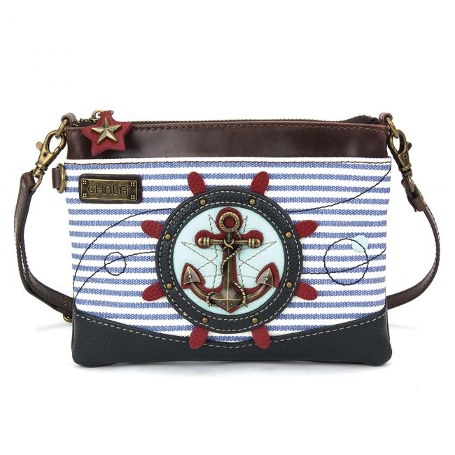 Anchor MiniCrossbody - Blue Stripe