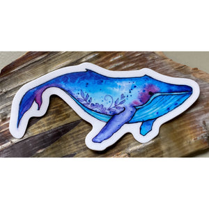 Floral Humpback Sticker