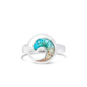Cresting Wave Ring - Turquoise Gradient