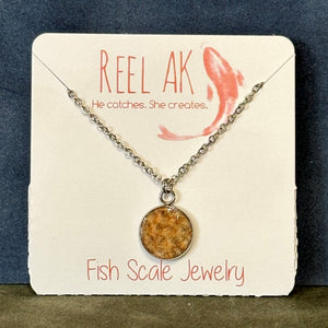 Salmon Pendant Necklace - 12mm