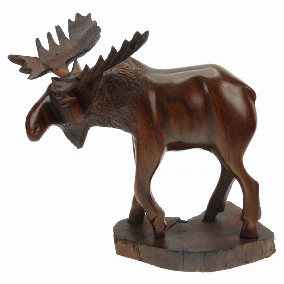 Moose Wood Figurine - Forests, Tides, and Treasures