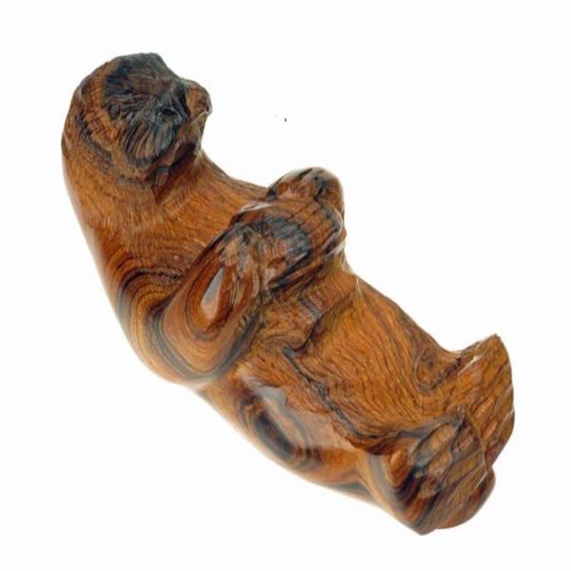 Sea Otter Ironwood Figurine With Detail